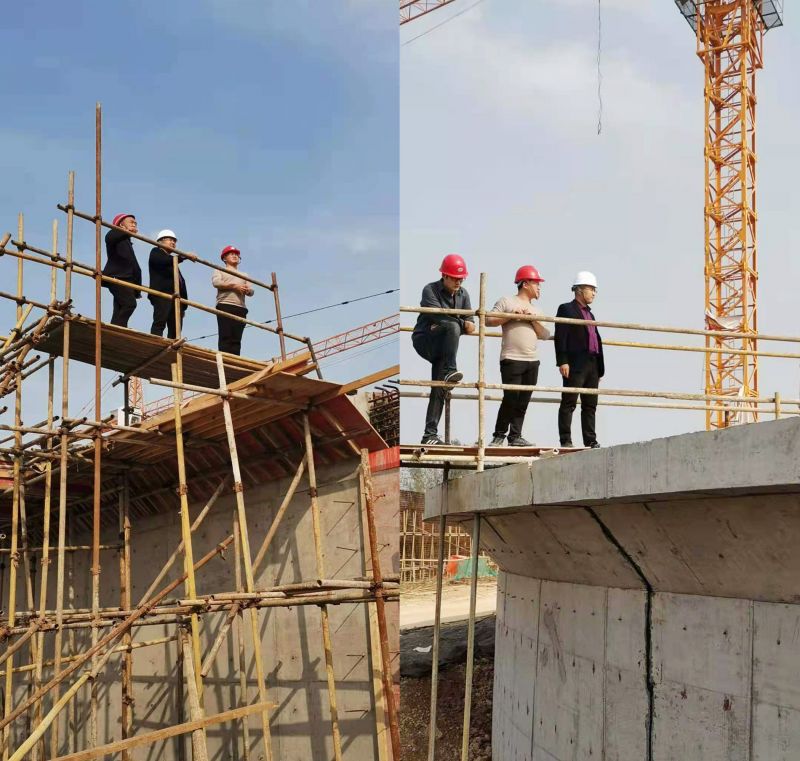 公司(si)領(ling)導(dao)視詧(cha)永城(cheng)市第(di)七(qi)汚水(shui)處(chu)理(li)廠工(gong)程進(jin)度(du)